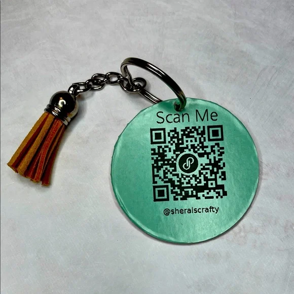 QR Code Keychain with Tassel Pick Your Color - Picture 6 of 17